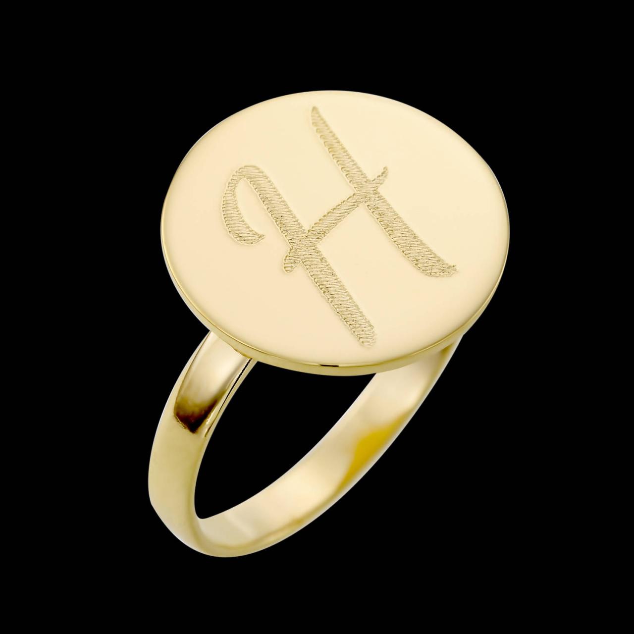 Personalized Ring - Custom Ring - Engraved Ring - Personalized Jewelry - Personalized Gift - Personalized Letter Ring - Gold Letter Ring - Gold