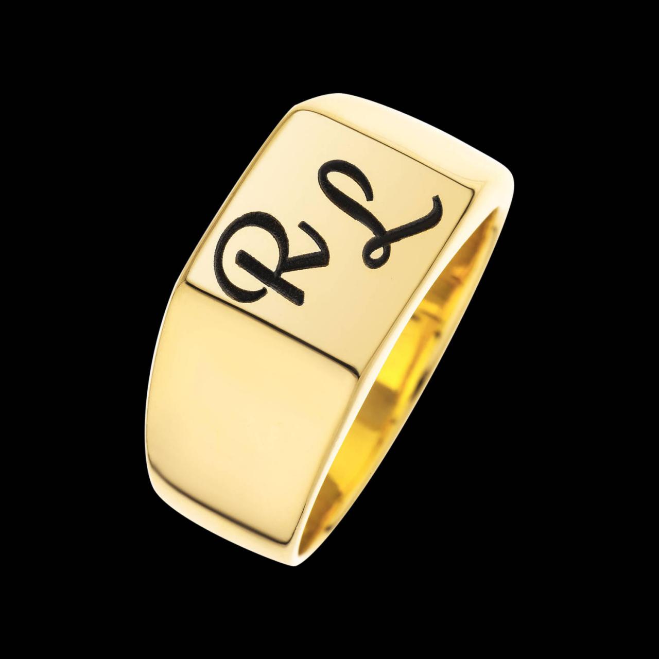 Personalized Ring - Custom Ring - Engraved Ring - Personalized Jewelry - Personalized Gift - Personalized Letter Ring - Gold Initials Ring -