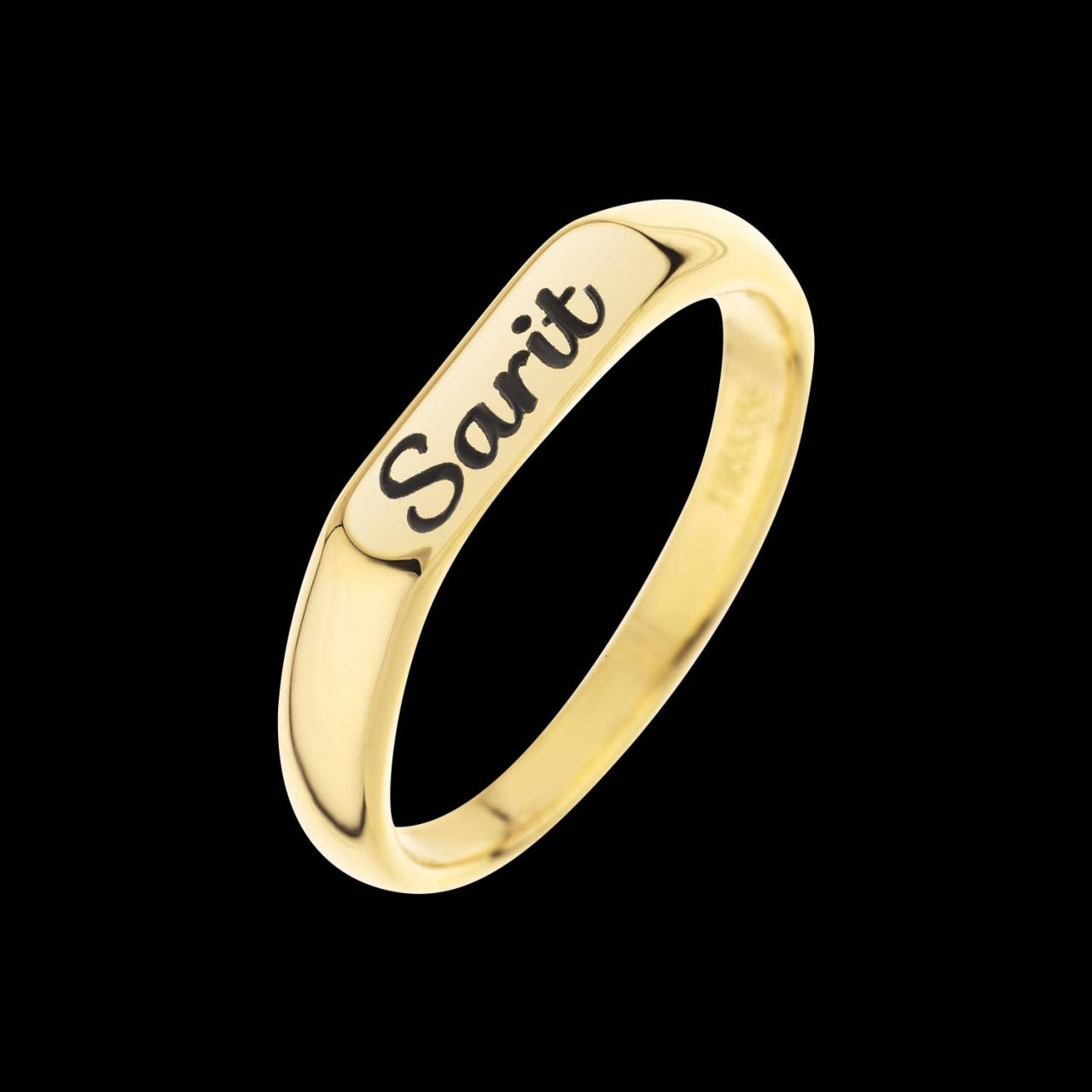 Personalized Ring - Custom Ring - Engraved Ring - Personalized Jewelry - Personalized Gift - Personalized Letter Ring - Gold Name Ring -