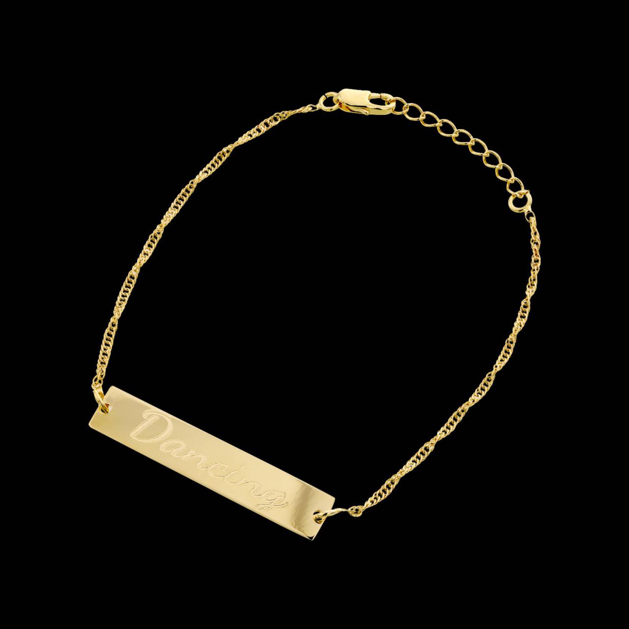 Personalized Bracelet - Custom Bracelet - Engraved Bracelet - Personalized Jewelry - Personalized Gift - Personalized Name Bracelet - Gold Name