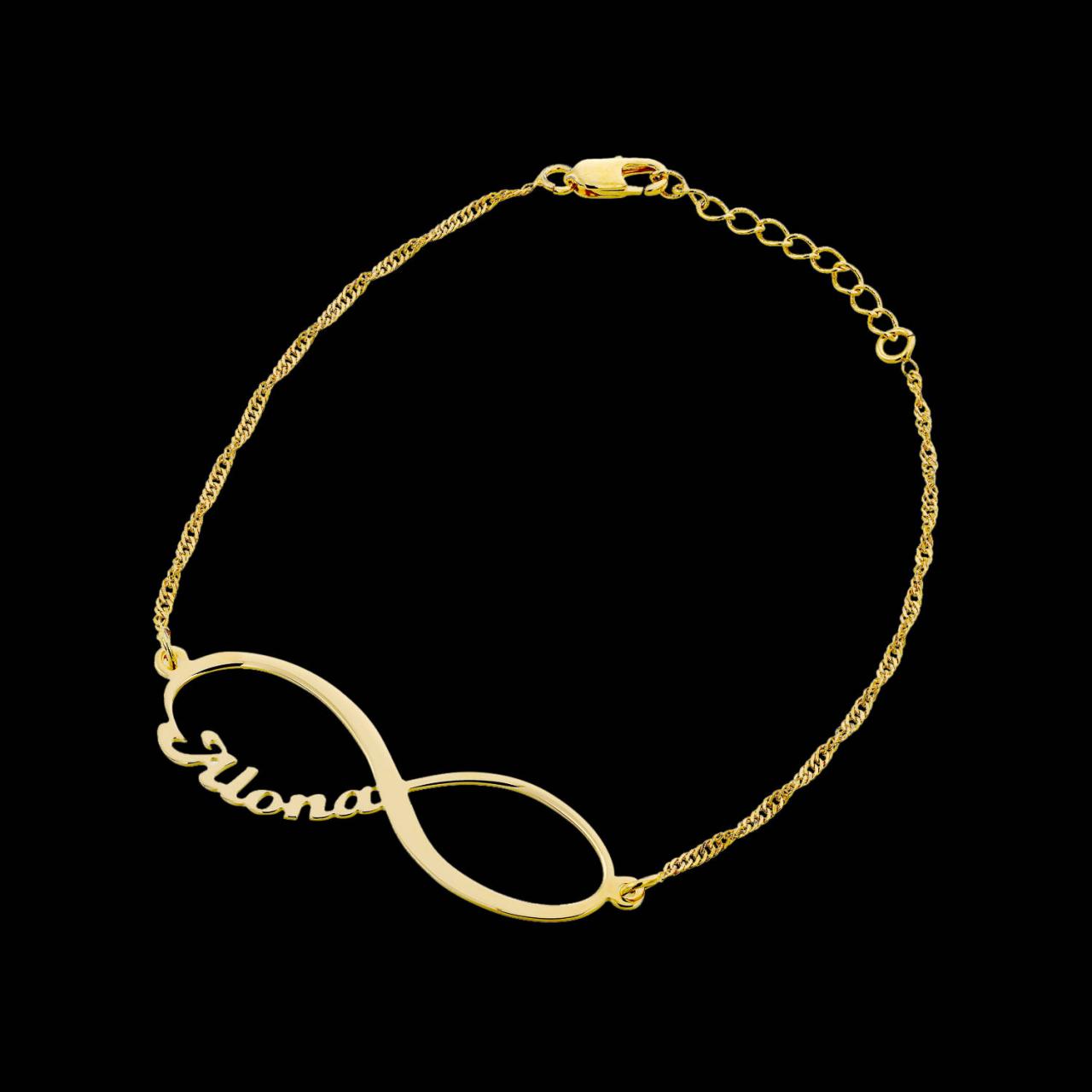 Personalised Infinity Friendship Bracelet With Custom Name